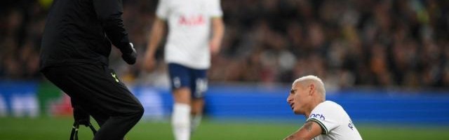 开云体育入口-虚惊一场！理查利松腿伤只需休两周 能赶上世界杯！